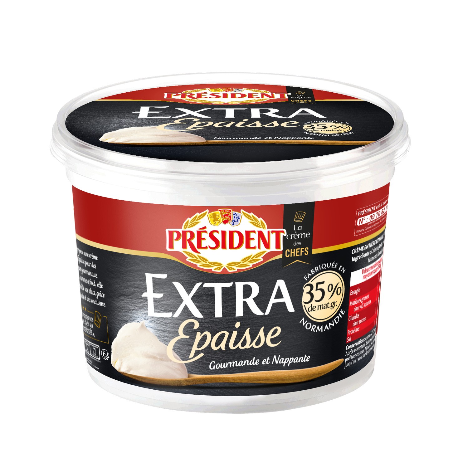 Crème fraîche extra épaisse 35%MG PRESIDENT