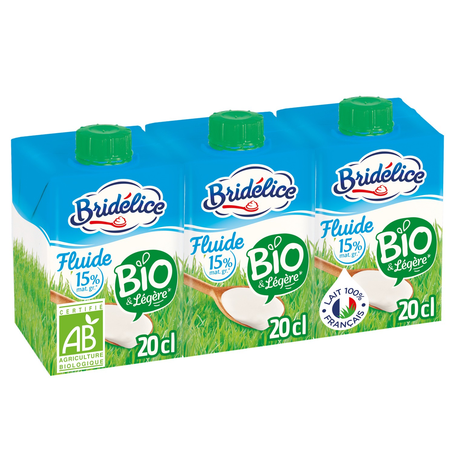 Crème liquide fluide légère bio BRIDELICE