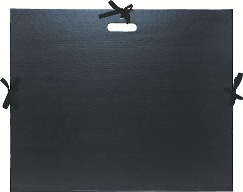 Carton a dessin kraft noir vernis avec rubans e...