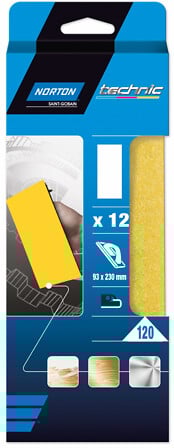 NORTON Patin pour cale à poncer - Grain 120 - 1...