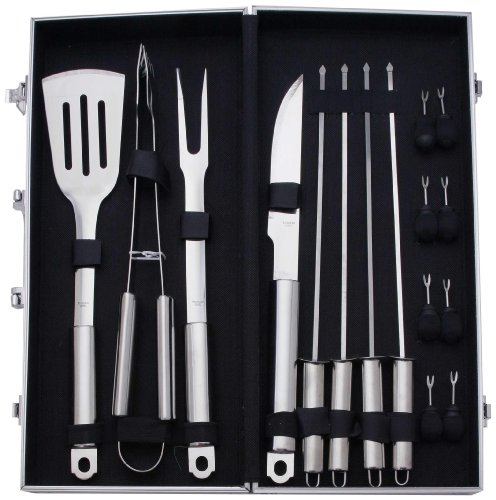 Wb107 valise métal barbecue de 16 pièces