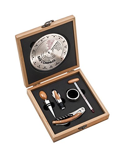 Rt802d coffret sommelier lot de 6 pièces bambou...