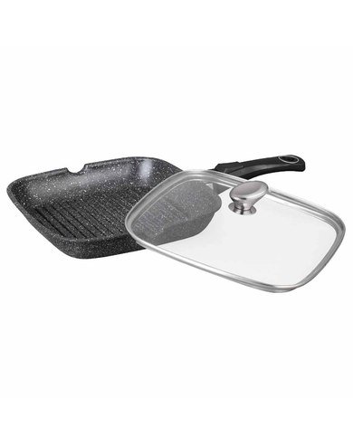 - poêle grill ou steak façon pierre 24x24 cm - ...