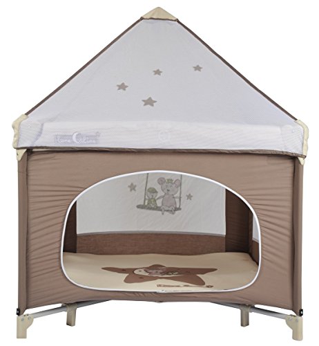 Parc cabane avec toit amovible lune câline