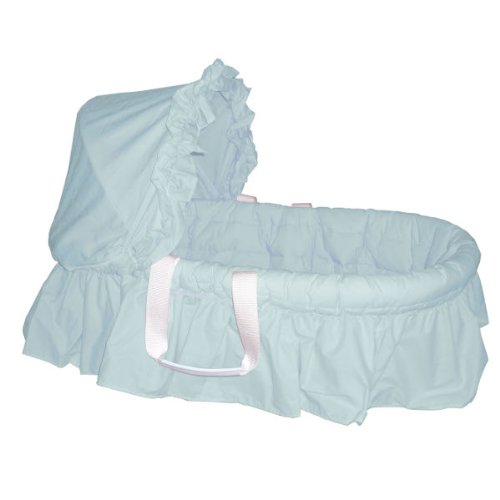 Couffin bébé en osier blanc/écru