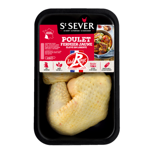 ST SEVER 2 CUISSES DE POULET FERMIER JAUNE LABEL ROUGE 
 code EAN 3159580005381 