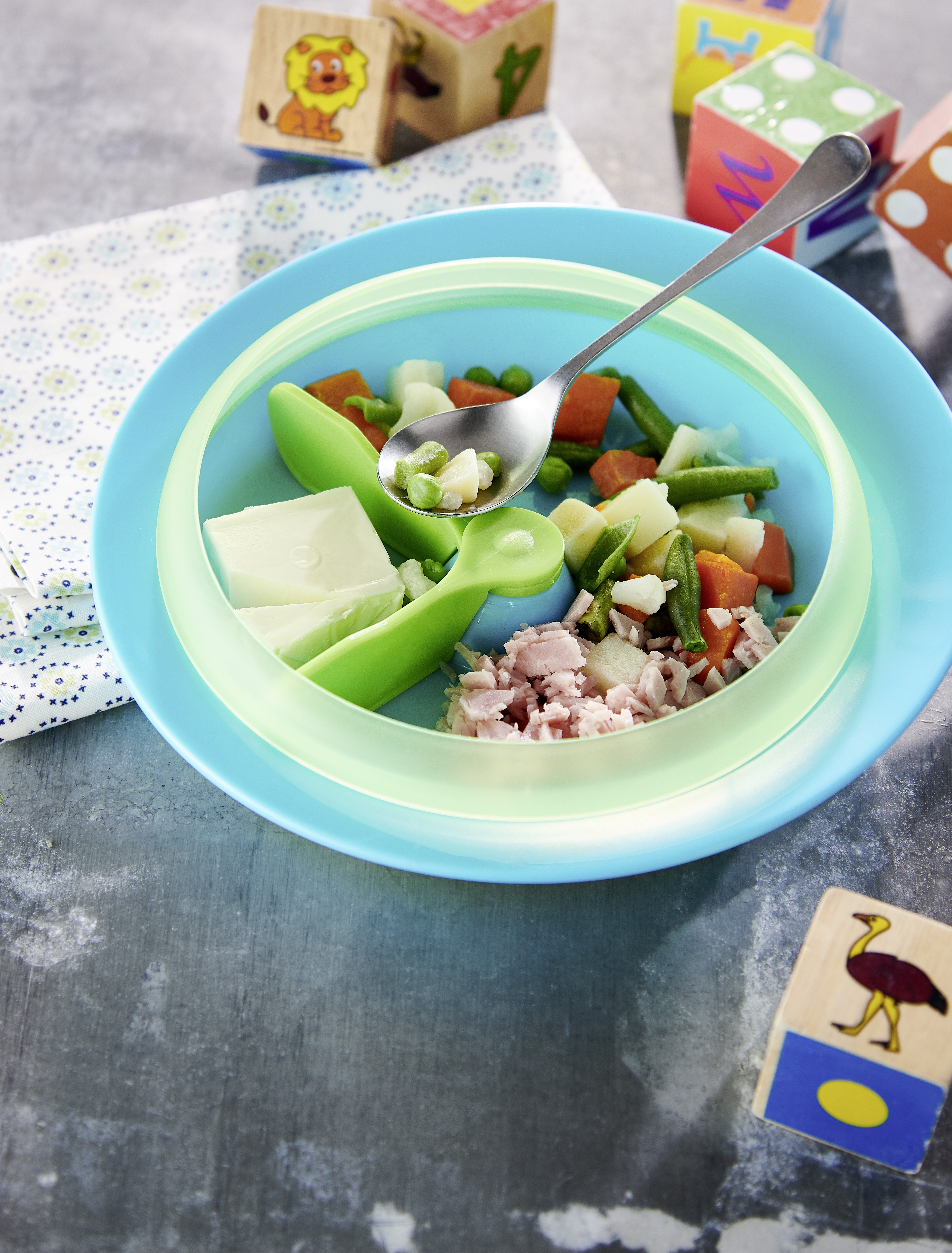 Assiette d'apprentissage 2 en 1 Tigex