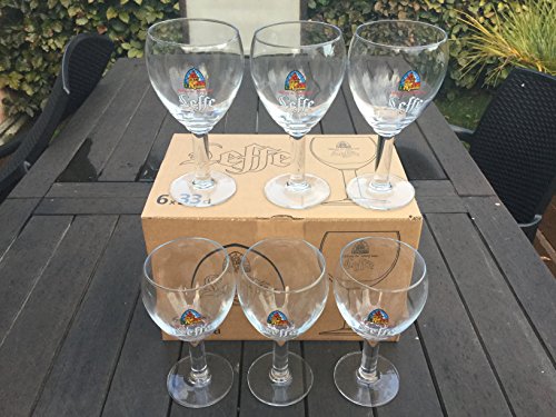 Lot de 6 verres a biere leffe 33cl neuf