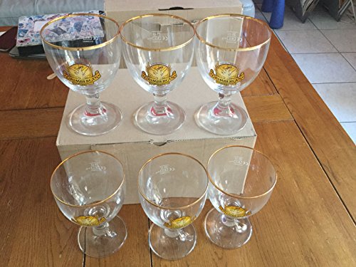 Lot de 6 verres a biere grimbergen bord boré 25...