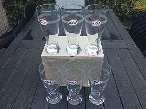 lot de 6 verre a biere kronenbourg 1664 en 50 c...