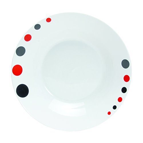 7154017 lot de 6 assiettes creuses polka porcel...