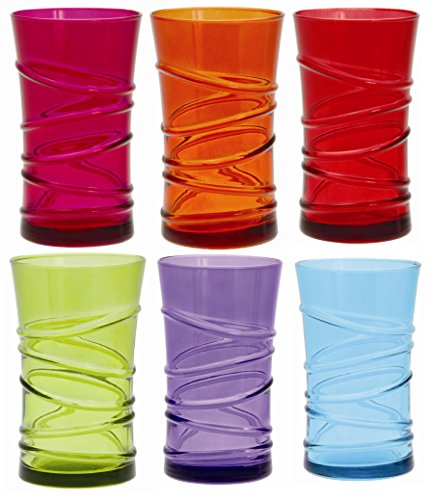 7069159 lot de 6 gobelets forme haute ring plei...