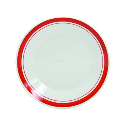 - 7154077 - assiettes à dessert resto - rouge/b...