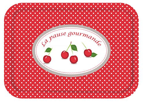 7434005 plateau cerisier mélamine rouge 45,4 x ...