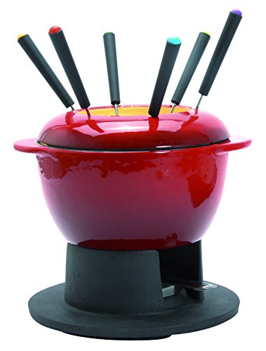 7441000 avoriaz service à fondue 10 pièces fer rouge 22 x 21 x 20 cm tous feux dont inductions 3164229845259 Menastyl Cuisson