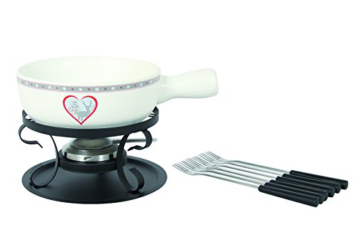 7441004 avoriaz service à fondue 10 pièces fer blanc décor rouge 31 x 22 x 17 cm tous feux dont inductions 3164229845297 Menastyl Cuisson