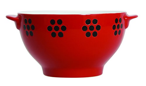 5186093 minestrone lot de 6 bols rouge/gris 17,...