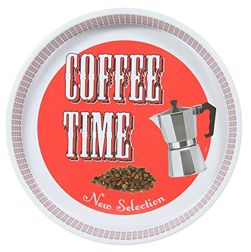 8011205 new vintage plateau rond métal multicol...