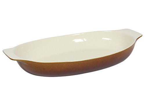 8011830 candy plat à four ovale grès chocolat 3...