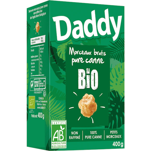 SUCRE EN MORCEAUX BRUTS PURE CANNE BIO** DADDY