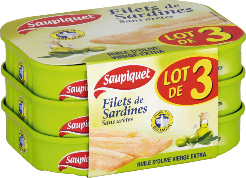 SAUPIQUET FILETS DE SARDINES HUILE D'OLIVE SAUPIQUET code EAN 3165950215298 