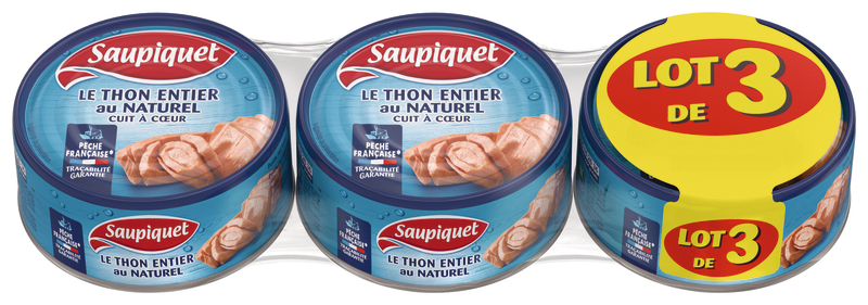 THON ENTIER AU NATUREL  PÊCHE FRANÇAISE SAUPIQUET
