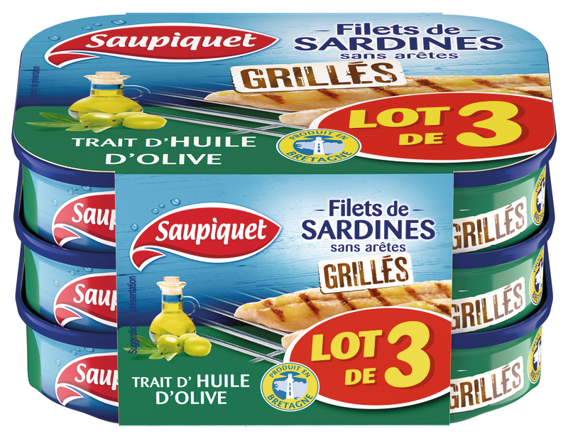 FILETS DE SARDINES GRILLÉS HUILE D'OLIVE Saupiquet