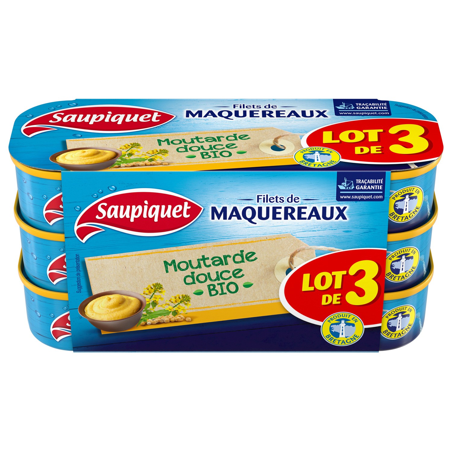  Filets de maquereaux moutarde douce SAUPIQUET code EAN 3165950221763 