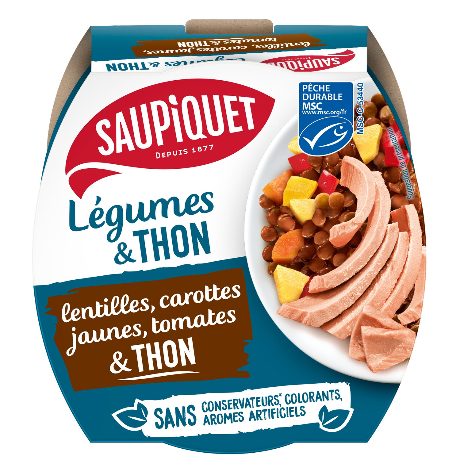 Salade aux lentilles & thon SAUPIQUET