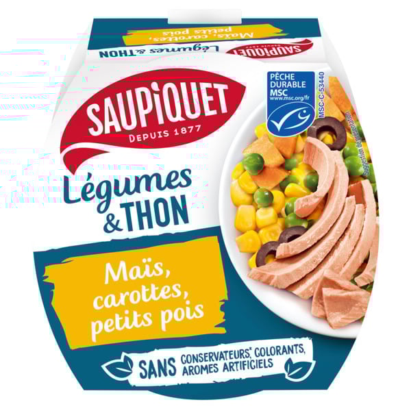  Salade Maïs & Thon Msc Saupiquet code EAN 3165950222296 