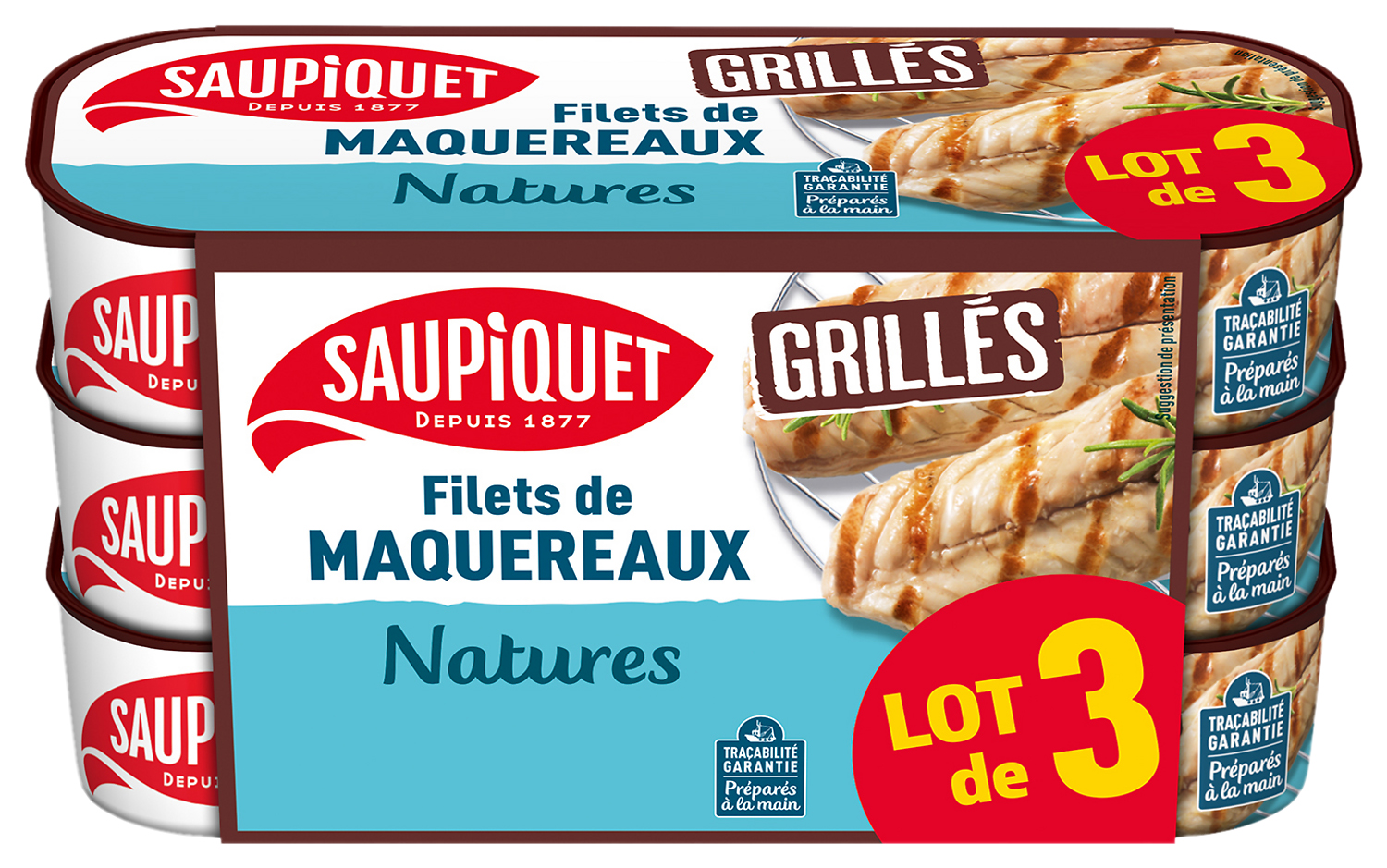  FILETS DE MAQUEREAUX SAUPIQUET code EAN 3165950223996 