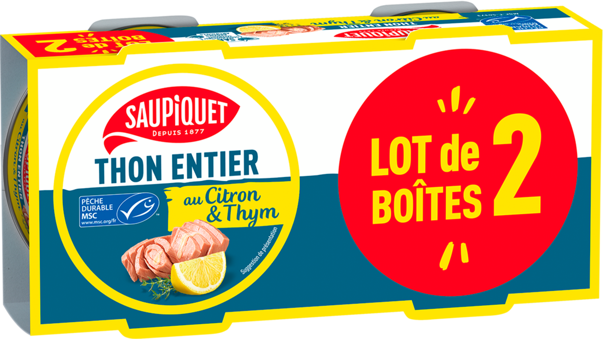 SAUPIQUET THON ENTIER MSC code EAN 3165950225624 