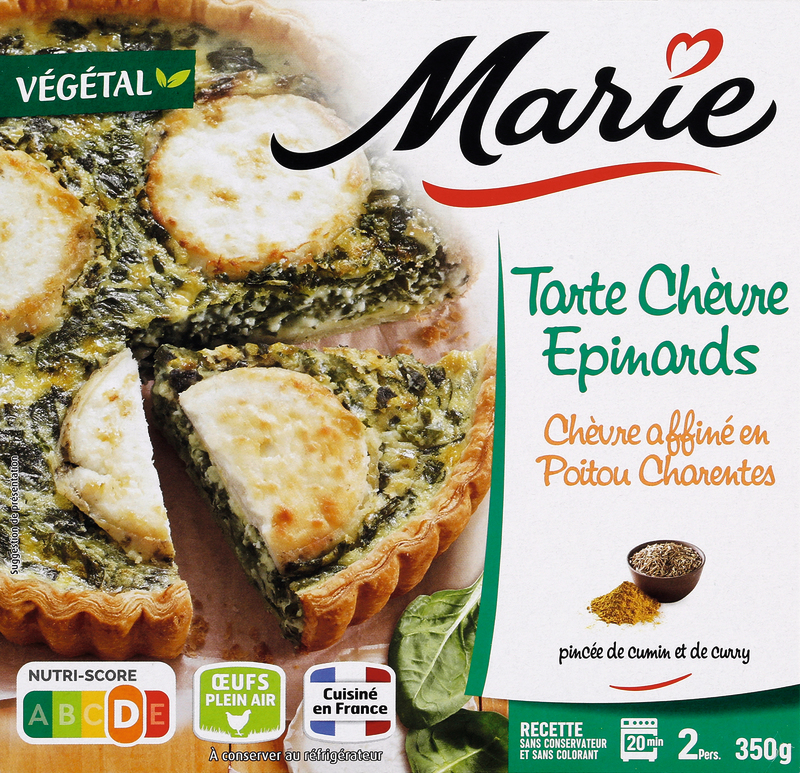 TARTE CHÈVRE ÉPINARDS marie