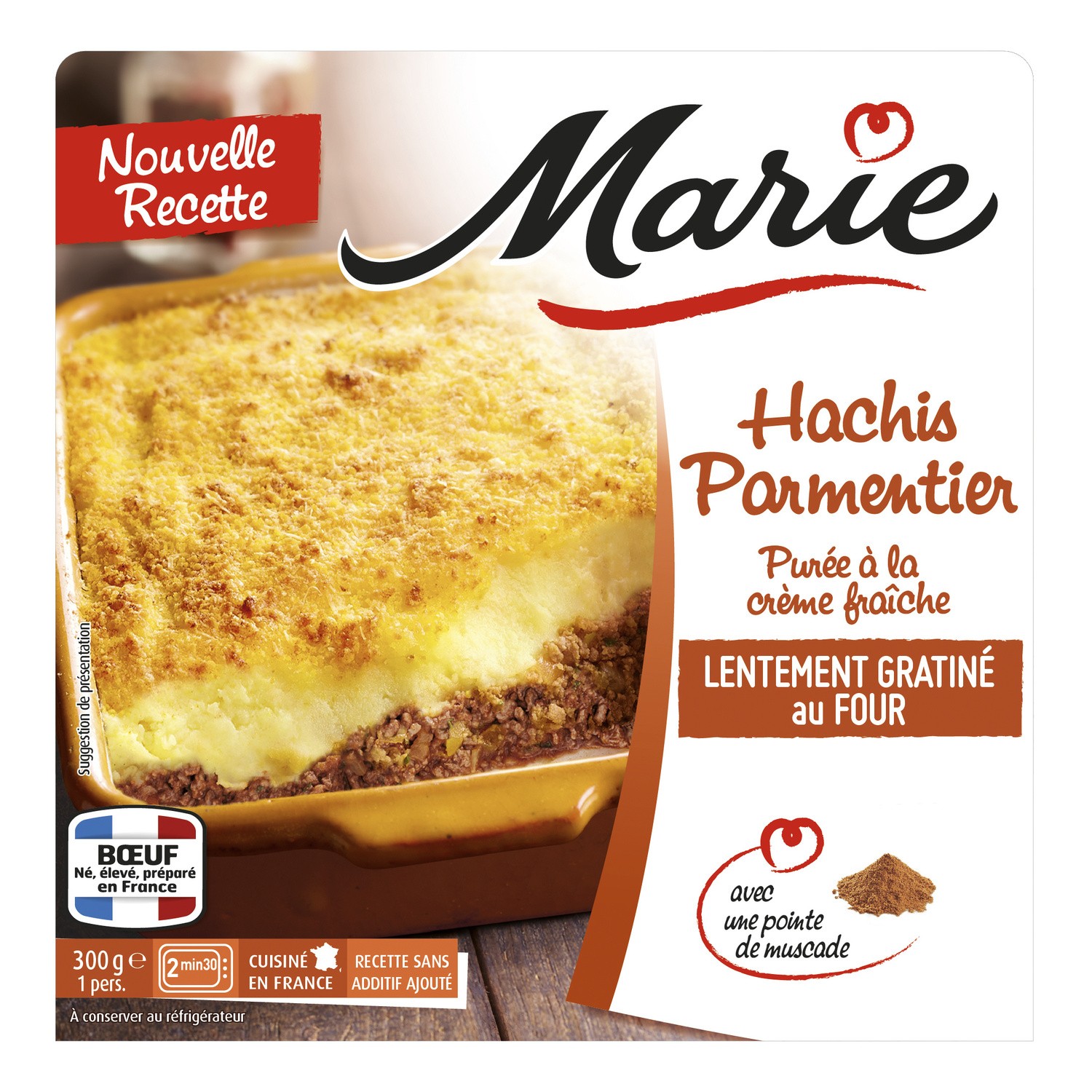 Hachis parmentier purée à la crème fraiche  MARIE