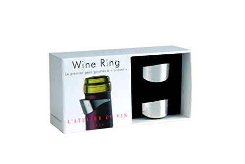 095191-2 wine ring boîte de 2 anti gouttes inox...