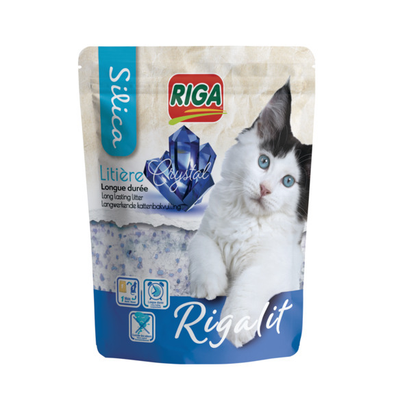 Litière Silice Crystal Longue Durée Pour Chat Rigalit 3166780048032 