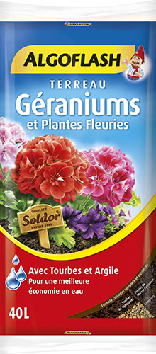 TERREAU GÉRANIUM et fleurs de balcons
