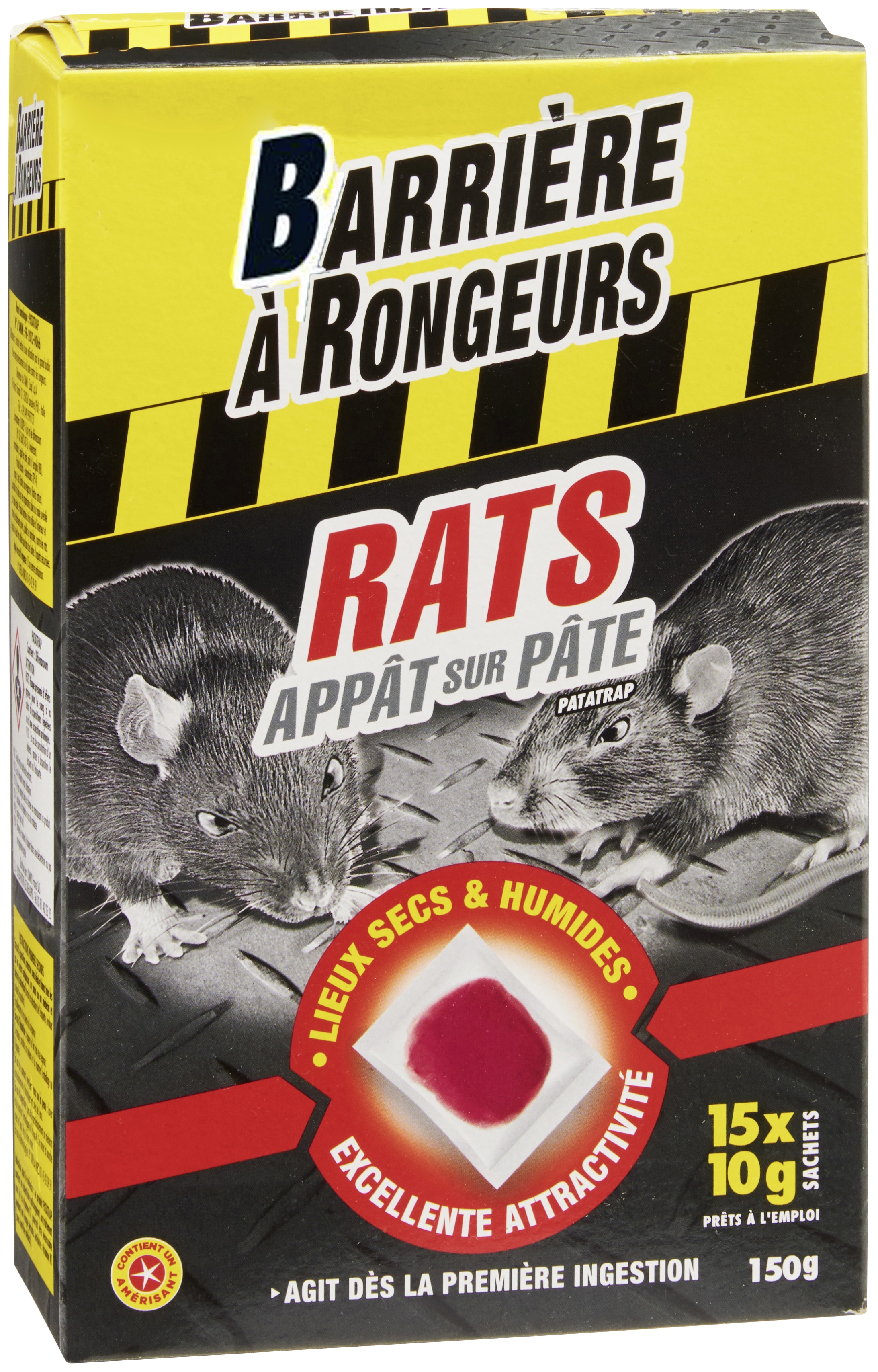 Appât sur pâte rats et souris 150 g KB