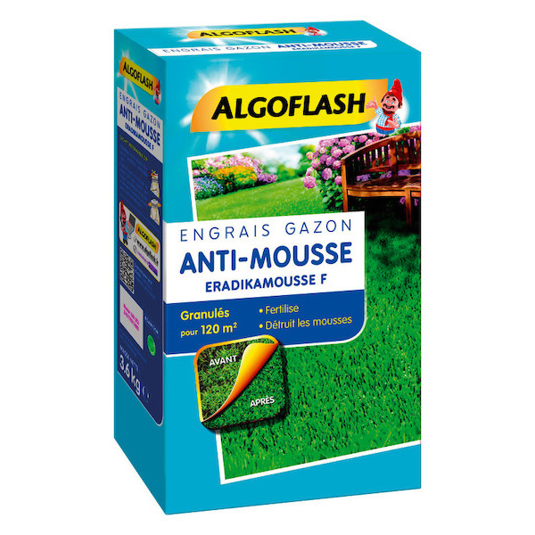 Engrais gazon anti-mousse