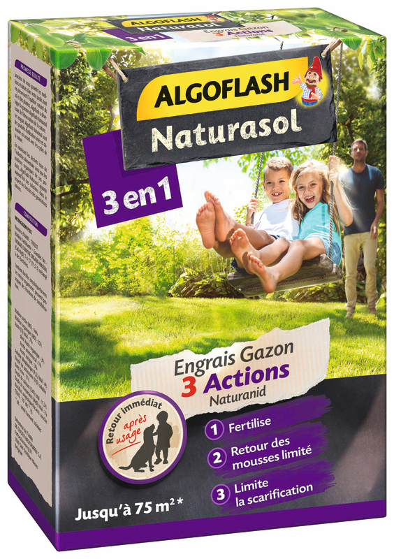 ENGRAIS GAZON 3 ACTIONS NATURANID 3 KG ALGOFLASH