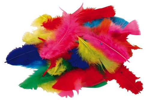 Sachet de 150 plumes 25g couleurs assorties