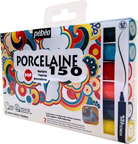Porcelaine etui de 6 feutres couleurs pop point...