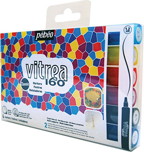 Vitrea etui de 6 feutres couleurs classiques as...