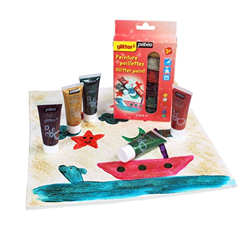 Kit découverte peinture paillettes 6 tubes de 2...