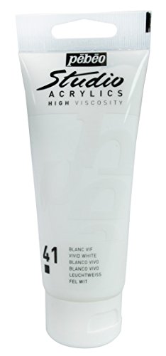 837041 studio acrylique tube blanc vif 100 ml