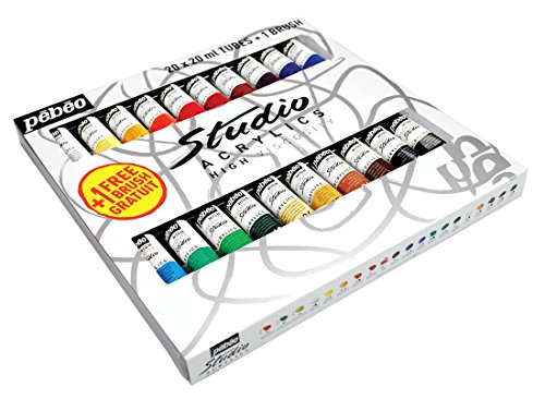 833421 set studio + acrylique assortiment de 20...