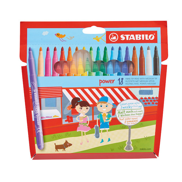 stabilo 18 feutres de coloriage "Power" code EAN 3168070280184 