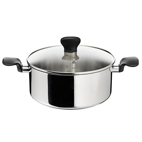 TEFAL Faitout Initial 24 cm + couvercle gris et...
