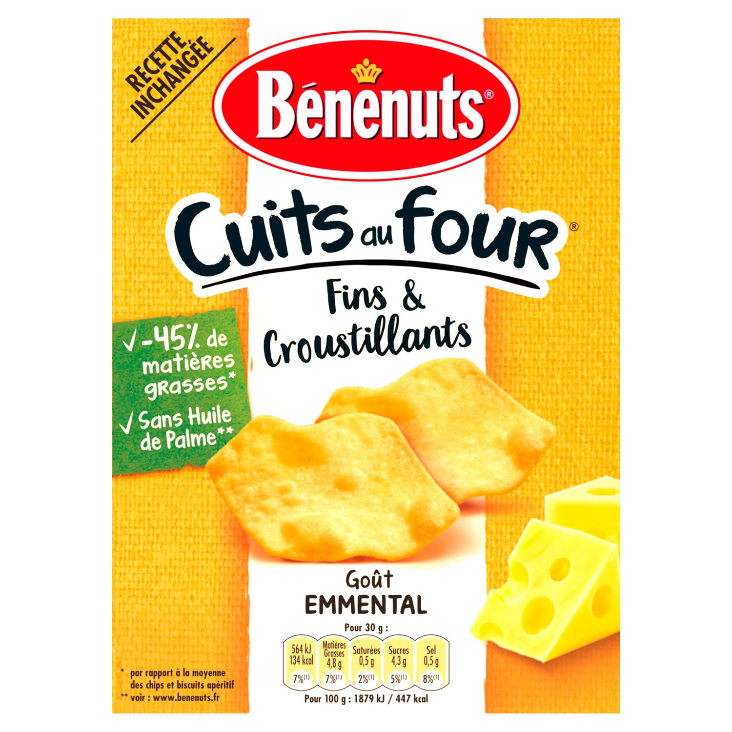 Biscuits apéritif Emmental Apéro cracks BENENUTS