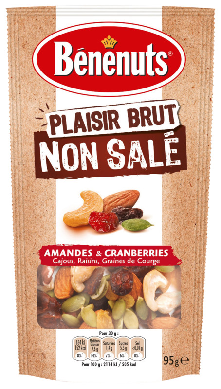 PLAISIR BRUT NON SALE  AMANDES ET CRANBERRIES B...